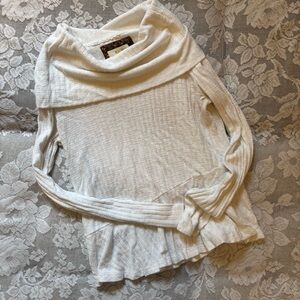 Anthropologie Cream Cowl Neck Sweater